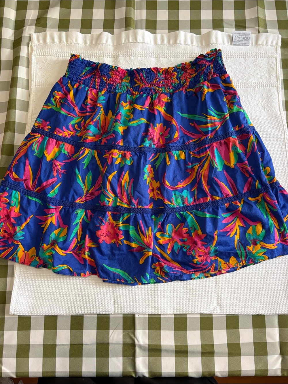 J.Crew Smocked Tiered Mini Skirt